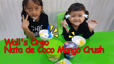 Sudah tahu cara mudah bikin es krim rumahan sendiri? Mencoba Resep Es Krim Walls - Wall's Oreo Nata de Coco Mango Crush Ice Cream - YouTube