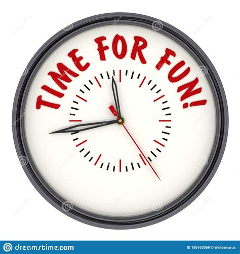 Time For Fun Clock With Text Stock Illustration Illustration Of Time