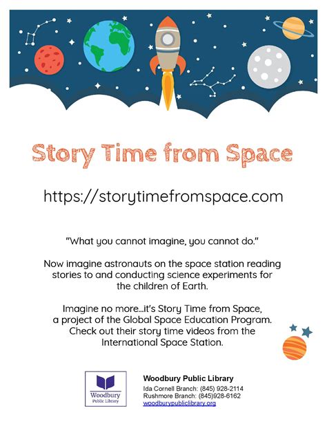 Story Time From Space Woodbury Public Library