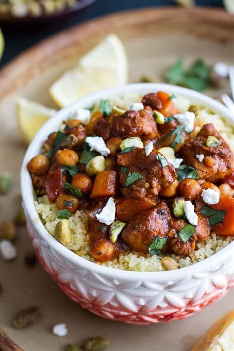 We ate out a lot, taking my parents to our favorite spots. One Pot Moroccan Chicken + Chickpeas with Pistachio ...