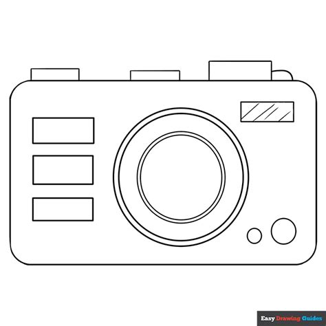 Camera Coloring Page Easy Drawing Guides