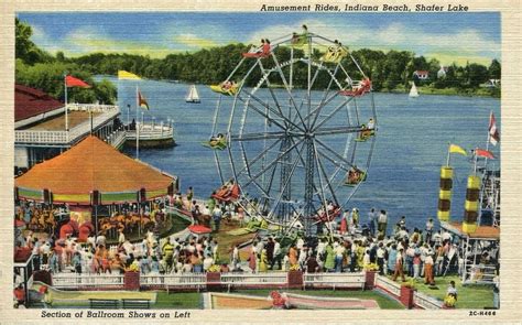 Indiana Beach At Lake Shafer Monticello Indiana About 1955 Indiana