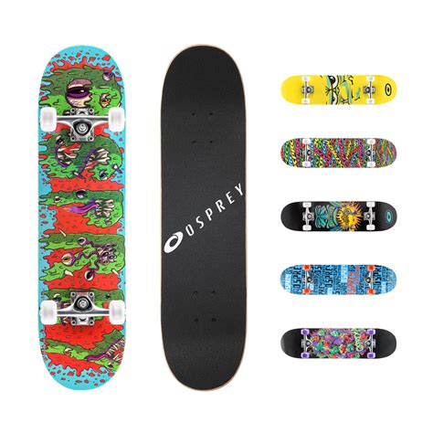 Buy Osprey Kids Skateboard 31 X 8 Inch Double Kick Skateboard For