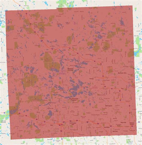oakland county mi wall map by universalmap