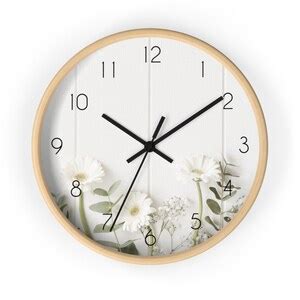 Daisy Wall Clock Country Poppies Wall Clock Daisies Flowers Clock