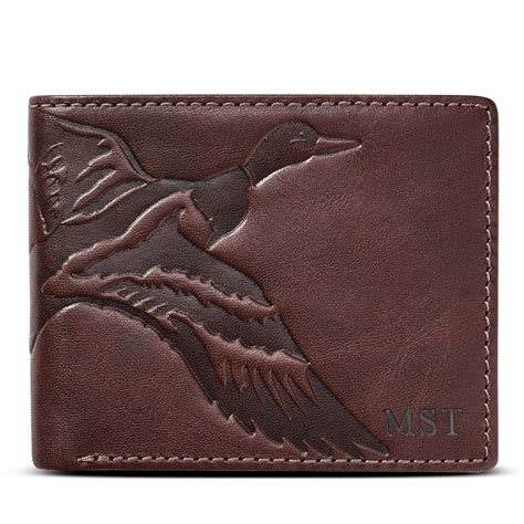 Duck Bifold Leather Wallet Duck Hunting Mens Leather Wallet Etsy