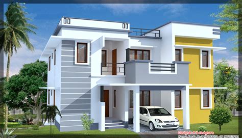 3d home design front elevation. Modern Luxury House Elevation at 1900 sq.ft