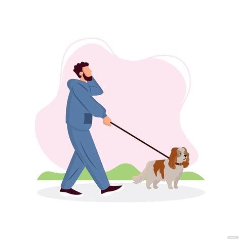 Man Walking Dog Vector In Illustrator Svg  Eps Png Download