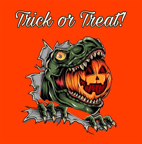 T Rex Halloween Comic Book Cover Trick Or Treat Comic Books