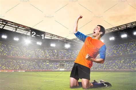 Player Celebrating Goal Stock Photo Containing Soccer And Player High