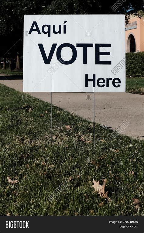 Vote Here Sign Outside Image And Photo Free Trial Bigstock