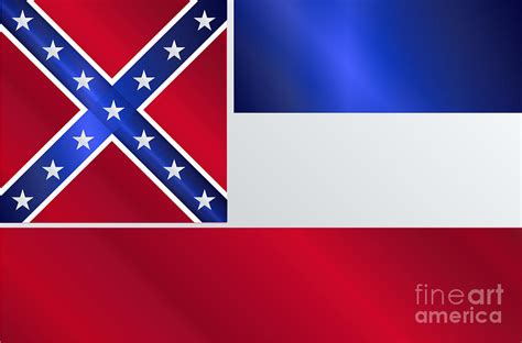 Mississippi State Flag Gloss Digital Art By Bigalbaloo Stock Pixels