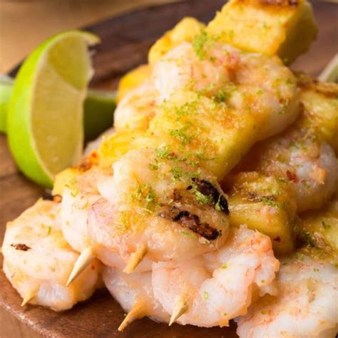 Tropical Shrimp And Pineapple Grilled Skewers Tasty Recipes