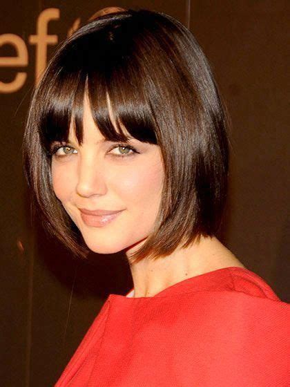 Bob Hairstyle With Bangs Katie Holmes Bangshairstyle