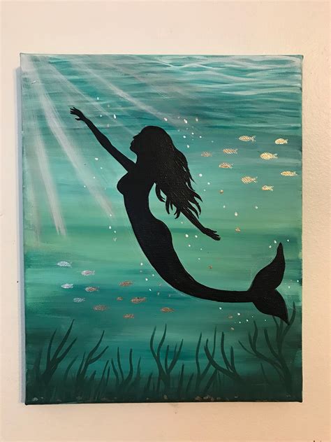 Pin By Aysenurynk On Mermaid Paintings Mermaid Paintings Acrylic Diy