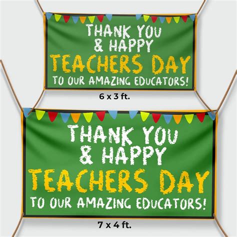Teacher Appreciation Banner Thank You Teacher Vinyl Banner Etsy