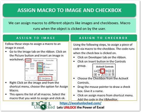 Assign Macro To Image And Checkbox Excel Unlocked