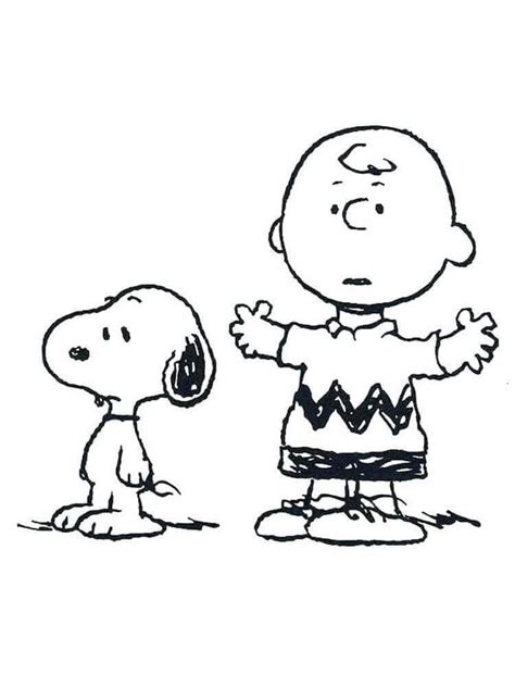 Snoopy Y Charlie Brown Para Colorear Imprimir E Dibujar ColoringOnly Com