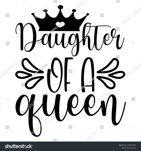 Daughter Queen Mothers Day Shirt Print Stock Vector Royalty Free