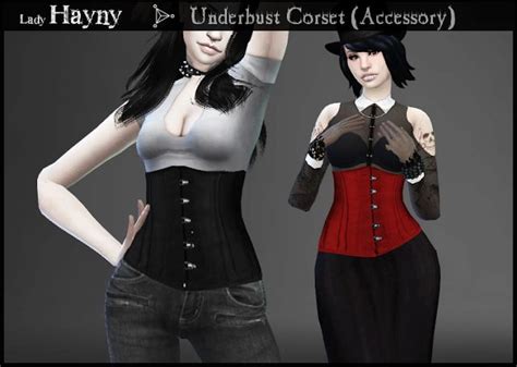 The Best Underbust Corset Accessory By Ladyhayny Sims 4 Sims 4 Clothing Sims Mods