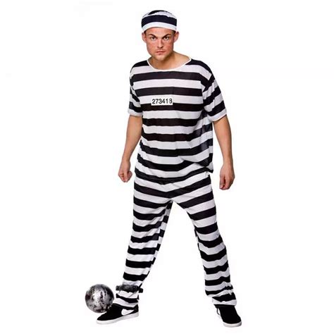 Our Wicked Costumes Mens Prison Break Convict Costume Adult Prisoner