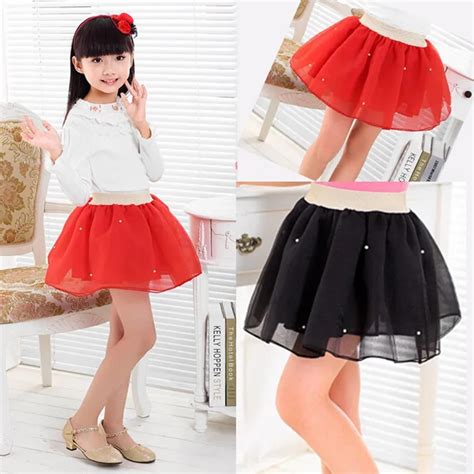 2015 Cute Ball Gown Little Girls Skirts Princess Kids Mini Skirt