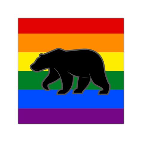 Rainbow Bear Pride Gay Bears Lgbt Lgbtq Square Vinyl Etsy My Xxx Hot Girl