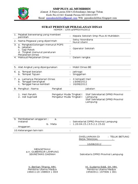 Jika anda terpisah dengan saudara, terlebih 26 contoh surat keterangan perjalanan dinas syarat sikm jakarta. contoh SURAT PERINTAH PERJALANAN DINAS.doc