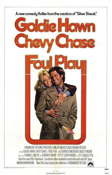 Foul Play 1978 Starring Goldie Hawn Chevy Chase Burgess Meredith