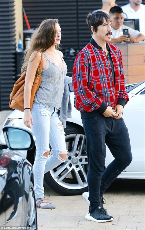 Anthony Kiedis Rocks A Plaid Bomber As He Is Once Again Spotted With Brunette Daily Mail Online