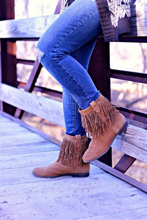 diy fringe boots dimples and tangles