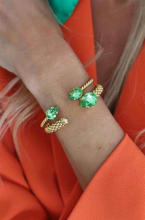 Caroline Svedbom Mini Drop Bracelet Gold Peridot