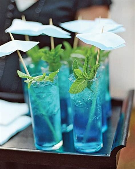 Mint Wedding Blue Mojitos Mint Sprigs 2070582 Weddbook