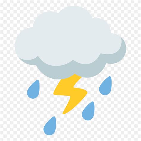 Thunder Cloud And Rain Emojis Emoji Cloud Cloud Emoji Png