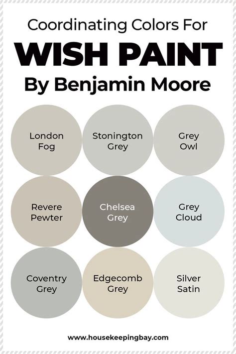 Benjamin Moore Wish Benjamin Moore London Fog Benjamin Moore Silver