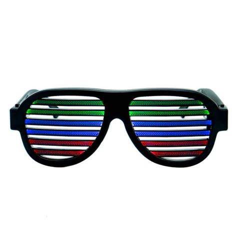 Gflai Sound Activated Led Sunglasses Music Sensor Light Up Eyewear Led Sunglasses Eye Wear