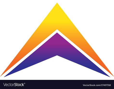 Success Triangle Arrow Business Logo Royalty Free Vector