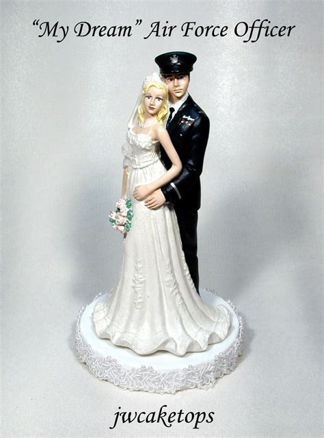 Airforce Officer Wedding Cake Topper Bride 49afo Etsy