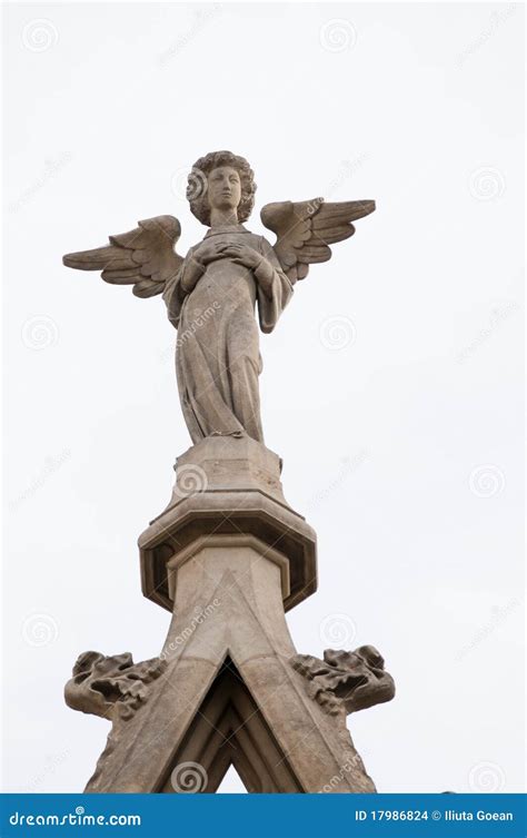 Angel Statue On Gothic Cathedral Stock Photo Image Of Gothic