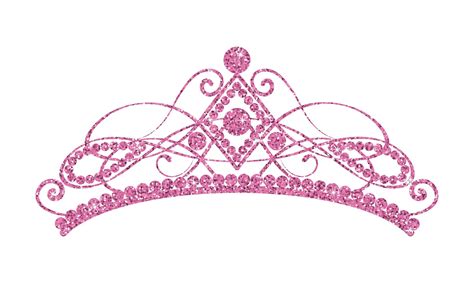 Glittering Diadem Pink Tiara Isolated On White Background 360755
