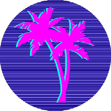 Vaporwave Transparent Background Palm Tree Png Images