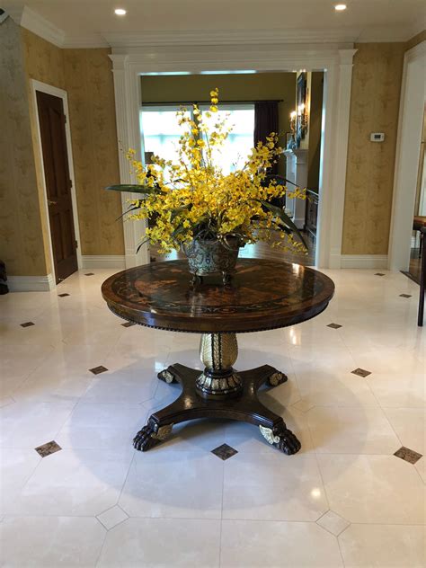Regency Neoclassical Style Foyer Top Round Table By Giemme 1st Source