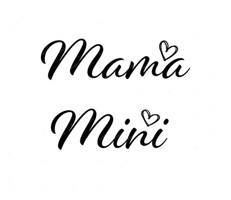 Mama And Mini Svg Png Pdf Mommy And Me Svg Mini Svg