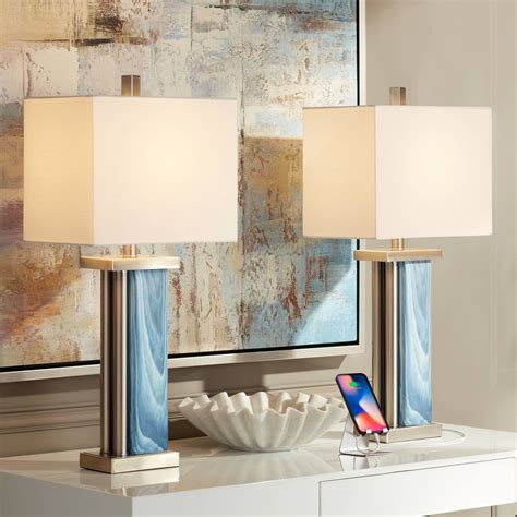 Buy 360 Lighting Modern Coastal Table Lamps 2775 Tall Set Of 2 With