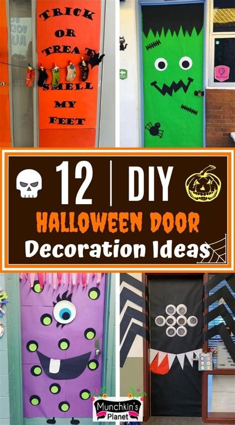 12 Diy Halloween Door Decorations Ideas Munchkins Planet
