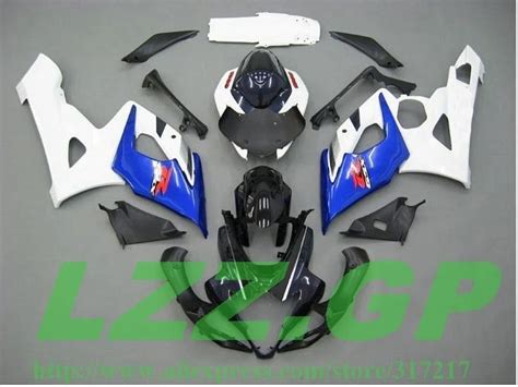 Injection White Blue Y436 Full Fairing For Suzuki Gsxr1000 2005 2006