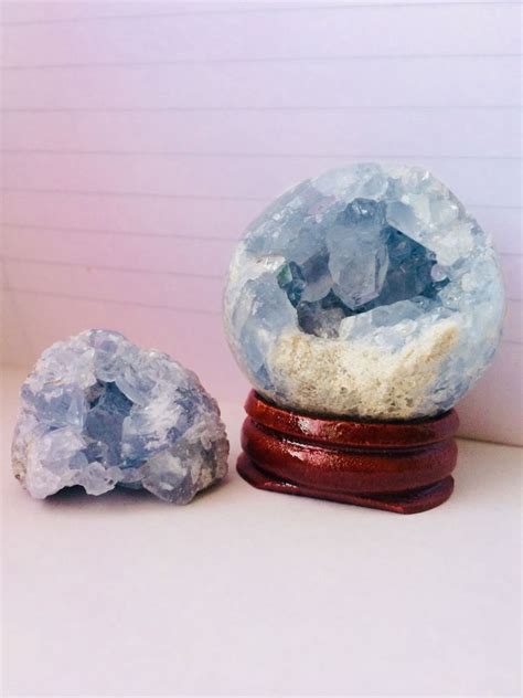 Baby Blue Crystalcelestite Spiritual Crystals Crystals Minerals