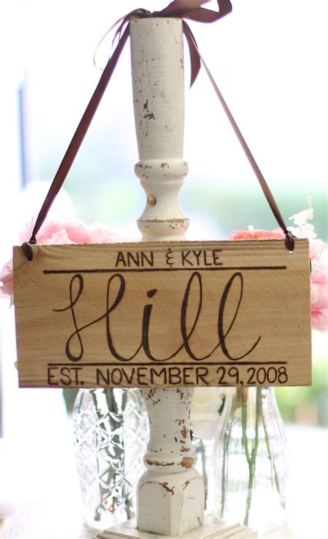 Items Similar To Rustic Personalized Wedding Sign Engraved Wood Shabby