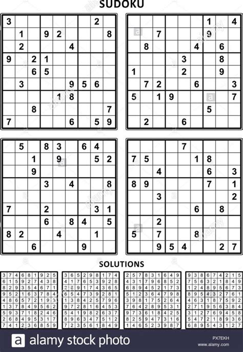 Four Sudoku Puzzles Of Comfortable Easy Yet Not Very