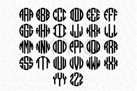 Circle Monogram Font in TTF and OTF formats Cricut fonts Cricut files ...